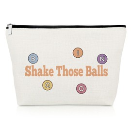 Bingo Game Lover Gift Bingo Gambler Gift Makeup Bag Bingo Game Gift Christmas Birthday Gifts for Bingo Player Funny Gambling Gift Cosmetic Bag Lucky Bingo Gifts for Her Friend Cosmetic Travel Pouch