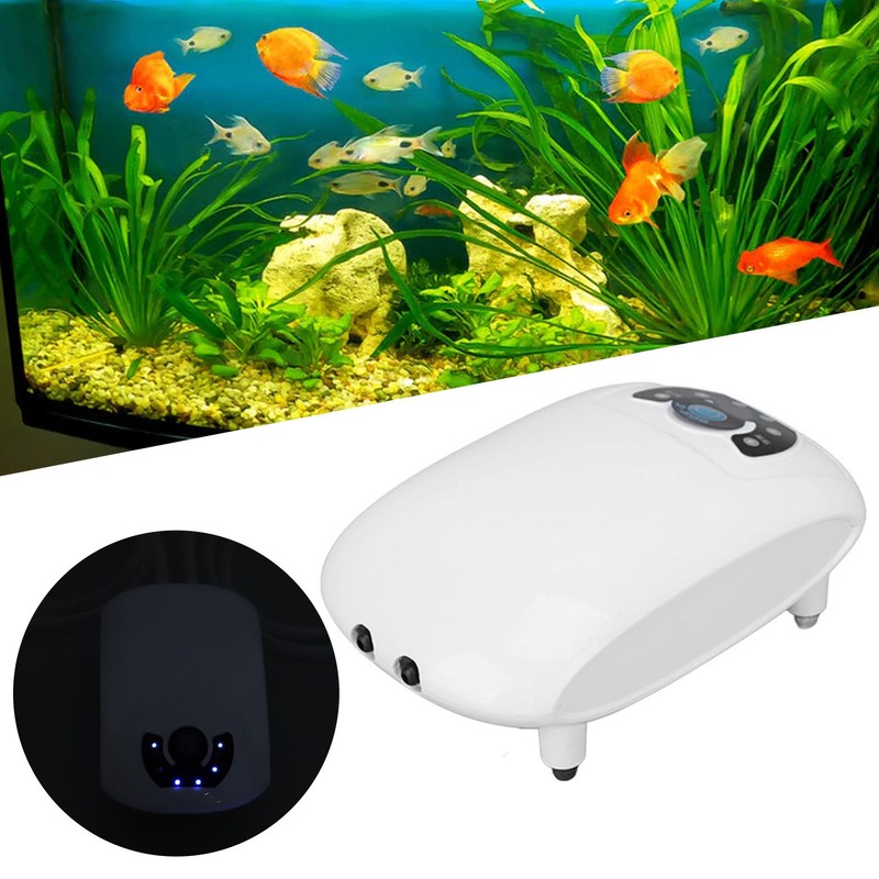 Aquarium Oxygen Pump Silent 2 Outlets Small Portable Fish Tank