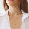Vito 18K Gold Letter Pendant Necklaces for Women, CZ Double
