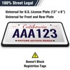 Intermerge License Plate Frames, 2 Pack, Universal US Car Black