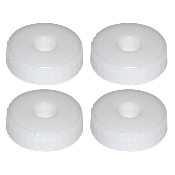 KCHEX DRILLED AIRLOCK CAPS 4 38/400 FOR BEER WINE FERMENTERS & ONE 1 GALLON GLASS JUGS