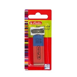 Herlitz 8680704 Metallanspitzer und Radierer DG36 im Set, 2 Stück auf Blisterkarte