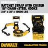 DEWALT DXBC10000C Black/Yellow 2" x 30' Ratchet Tie Down Strap