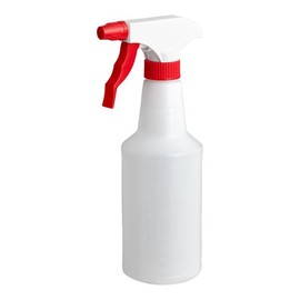 Glownary Spray Bottles, 16 oz, Clear with Red Trigger, Pack of 12, Adjustable Nozzle