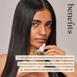  i'nde w'ild Champi Hair Oil (50 ml) with Brahmi, Amla, and Bhringraj | Ayurvedic Hair Growth Oil for Dandruff, Hairfall, & Thicker, Fuller Hair | 16+ Ayurvedic Actives | Calming Fragrance