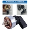 Demfec Switch Starter Ignition Switch, 4 Position, 5 Terminal Compatible