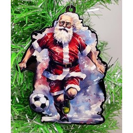 Generic Soccer Santa Claus Ornament, GCCO1.122