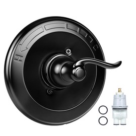 Black Shower Handle Replacement for Delta BT14096 13/14 Series Single-Function Trim Kit, Pressure-Balancing Valve Trim Replacement for Delta R10000 Series Shower Valves(Cartridge Included)