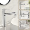 Vessel Sink Faucet with Pull Out Sprayer, Hurran Tall Bathroom