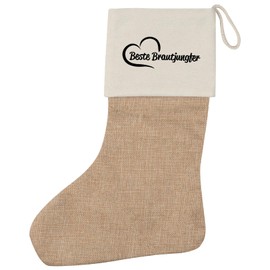 Huuraa Christmas Stocking Best Bridesmaid Heart Gift Beige Jute Best Bridesmaid Gift Idea