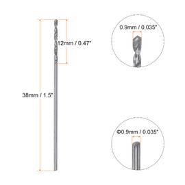 HARFINGTON 4pcs Solid Carbide Drill Bits 0.9mm C3/K10 Tungsten Carbide Precision Mini Micro Straight Shank Twist Drill Bit for Stainless Steel Metal Plastic Wood