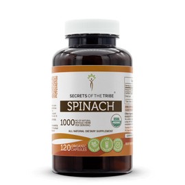Secrets of the Tribe Secrets of the Tribe Spinach USDA Organic 120 Capsules, 1000 mg, Organic Spinach (Spinacia oleracea) Dried Leaf (120 Capsules)