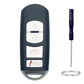 Key Fob Shell Replacement for Mazda 3 Mazda 6 2014 2015 2016 2017 2018 / MX-5 Miata 2016-2019 4 Button Car Keyless Entry Remote Control Key Fob Case Cover (4 Button)