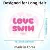 maxzone Love Swim Adult Long Hair Silicone Swim Cap for