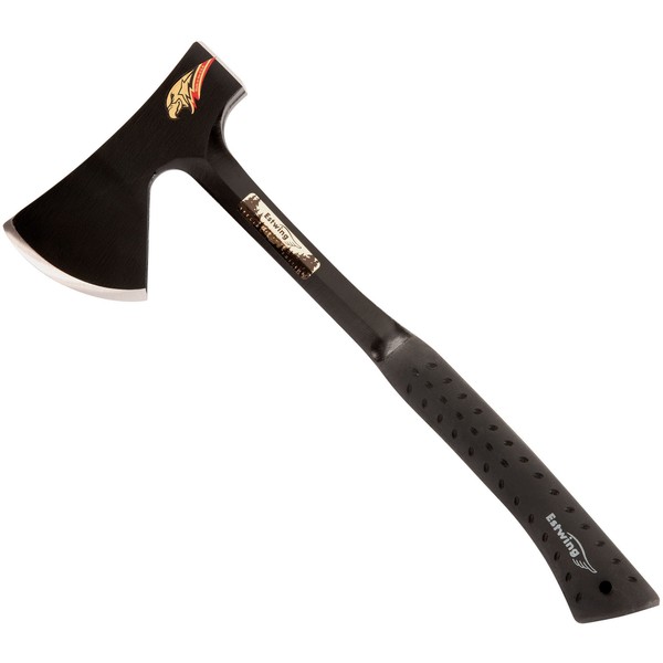 Estwing Special Edition Camper's Axe - 16" Hatchet with Forged Steel Construction & Shock Reduction Grip - E44ASE, Black-Special Edition