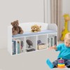 ERAAND Kids Bookshelf with Reading Nook,4-Cube Toddler Bookshelf with Soft