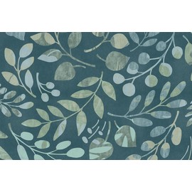 Floor Flair Collection, Woodsia in Pool Floral 2 x 3 Feet, Durable Waterproof & Stain Resistant Vinyl, Indoor Area Mat, Protective Floor Covering, Interior Home Décor