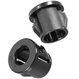 TA-VIGOR 50Pcs 10mm Cable Hose Snap Bushing Grommet Protector, Black Nylon Round Snap Bushing Mounted Dia Locking
