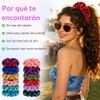 HEYMKGO 32PCS Scrunchies de Terciopelo con Ligas para Cabello para