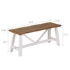 Wnutrees 43" Farmhouse Wood Bench, Narrow Bench, Long Bench Seat