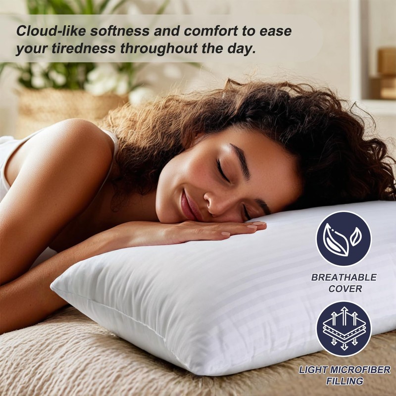 Favocama Pillows Queen Size Set of 4 Hotel Collection Bed