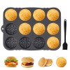 Ftnesgym Hamburger Bun Pan 12 Cavity Baking Pan for Making