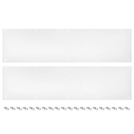 uxcell 2pcs Door Kick Plate, 8 x 30 Inches Aluminum Kick Plate Door Plate, 12GA (5/64 Inch) Thickness, for Exterior Front Door or Back Door, White