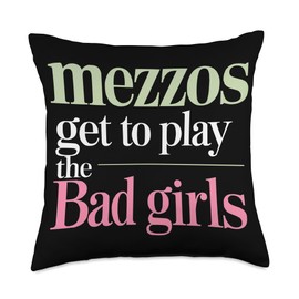 Mezzo Soprano Singer Vocal Vocalist Voice Singing Choir Throw Pillow