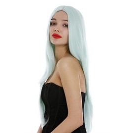 WIG ME UP - 3217-T5507 Women's Wig Very Long Layered Straight Middle Parting Green Light Green
