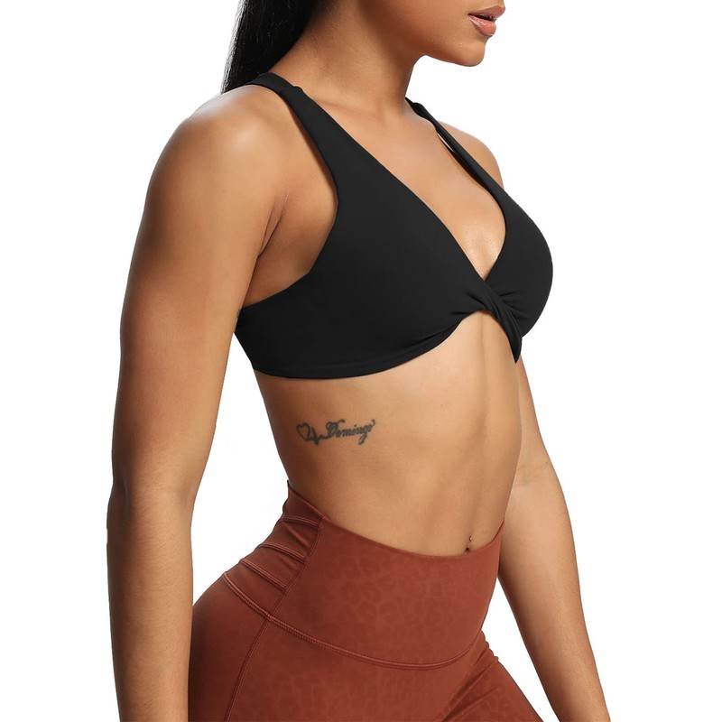 Aoxjox - Brasier deportivo para mujer, sin espalda, acolchado Satara