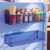 2 Pack Blue Magnetic Fridge Basket, 13.8 x 3.1 x
