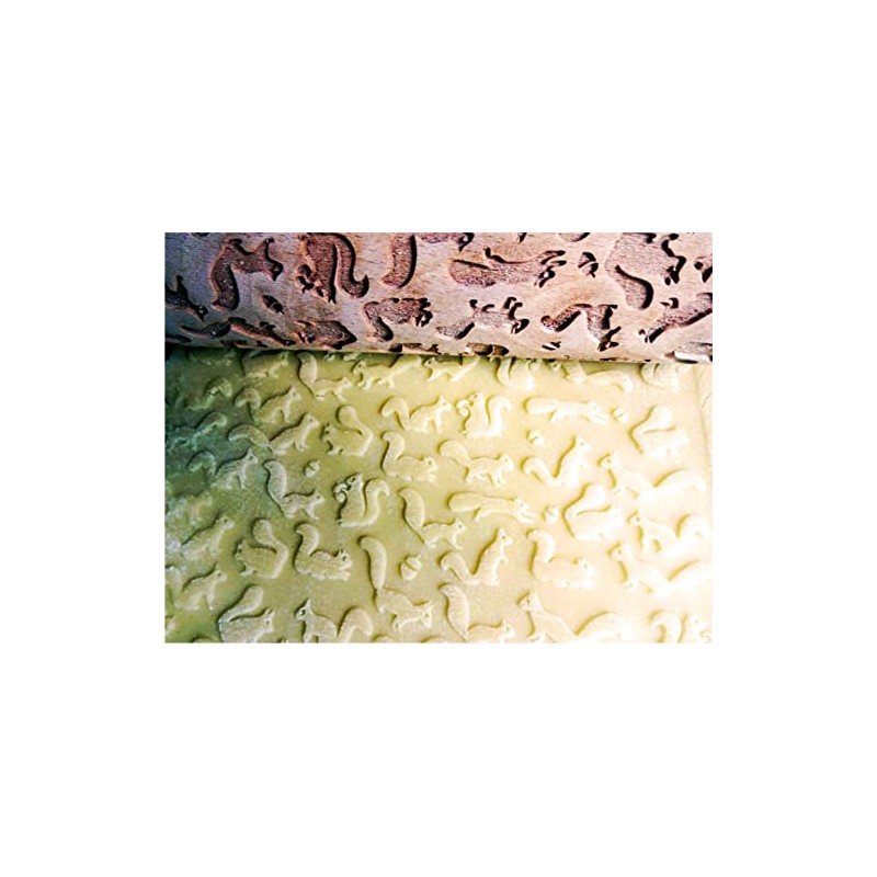 FUNNY SQUIRRELS PATTERN EMBOSSING ROLLING PIN LASER ENGRAVED ROLLING PIN