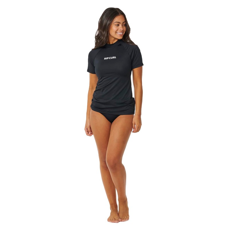 RIP CURL Womens Classic Surf Short Sleeve Rash Vest Top
