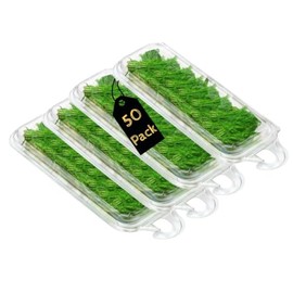 Smygoods Disposable Clear Plastic Clamshell Containers for Herbs, Leak-Proof, Ideal for Food Storage (.25 Oz - Pack of 50)