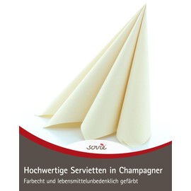Sovie Horeca Airlaid Napkins in Gold, 40 x 40 cm High Quality Disposable Napkins Extremely Absorbent and Fabric-Similar Ideal for Weddings & Parties Pack of 50