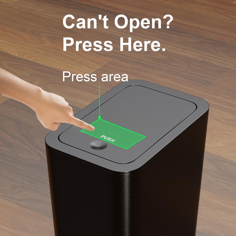 N. NETDOT 3 Pack 10 L/2.6 Gal Bathroom Trash Can