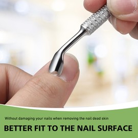 Stainless Steel Cuticle Pusher, BALUCA Horseshoe Shaped Double-Ended Cuticle Sticker – The Ultimate Nail Technician’s Sidekick for Perfect Manicures and Pedicures