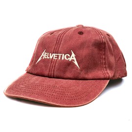 Outsdr Unisex Helvetica Washed Embroidered Dad Baseball Cap - Red