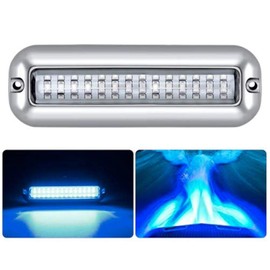 Kawell 42 LED Boat Lights - Waterproof IP68 Stainless Steel Underwater Pontoon Marine Navigation Lights - Blue