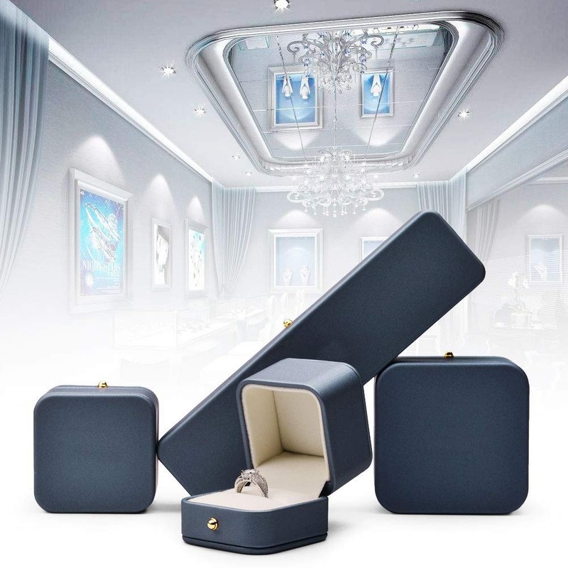 Oirlv H06901 Ring Case, Leather, 1 Piece, Portable, Mini Proposal,