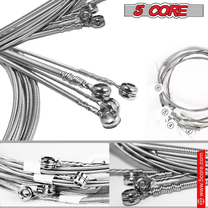 5 Core Electric Guitar Strings for 6 String Guitars Nickel