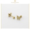IMPERO JEWELRY Aretes Broqueles De Mariposas De Oro Rosa Laminado