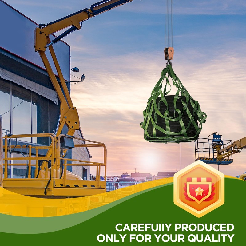 6.56' x 6.56' Heavy-Duty Cargo Lifting Net for Hoisting, Loading