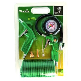 Cevik CA-CK220 Air Compressor Accessories Kit 6-Piece Set, Blow Gun, Inflator, Spiral 5 m And 3 Nozzles