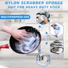 Nylon Cleaning Scrub Pad 12 Pack,Long-Lasting and Reusable Dishwashing Sponge,All-Purpose
