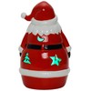 Stephanie Imports Santa Ceramic Christmas LED Tabletop Figurine Statue