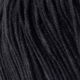 Lukche Cotton Jeans Yarn, 55% Cotton 45% Acrylic, Amigurumi Yarn, Soft Cotton Yarn for Crochet and Knitting, 1.76 Oz (50 Gr) / 180 Yards (165 Mt) (Black, 3 Skein)