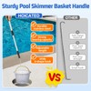 HOICATED Pool Skimmer Hook Skimmer Basket Handle 39.8 Inch Pool