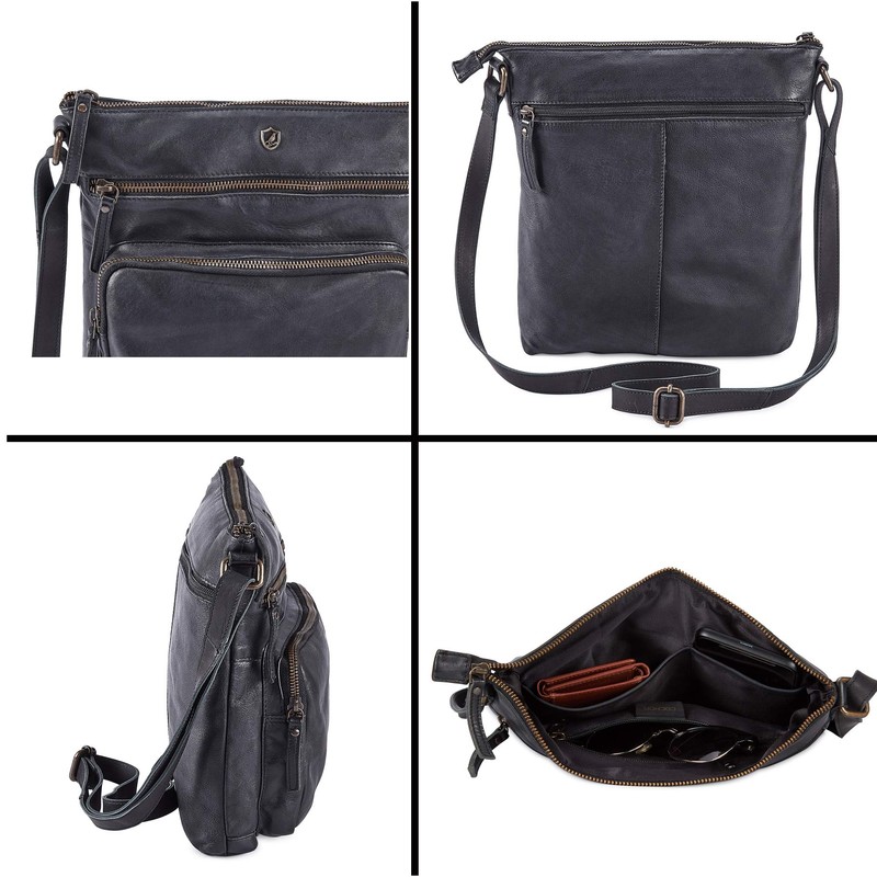 Cochoa Women's Vintage Genuine Leather Large Shoulder Bag Leather Handbag,