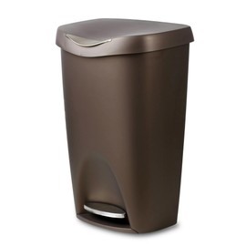 Umbra Brim 13 gal Bronze Plastic Step On Trash Can